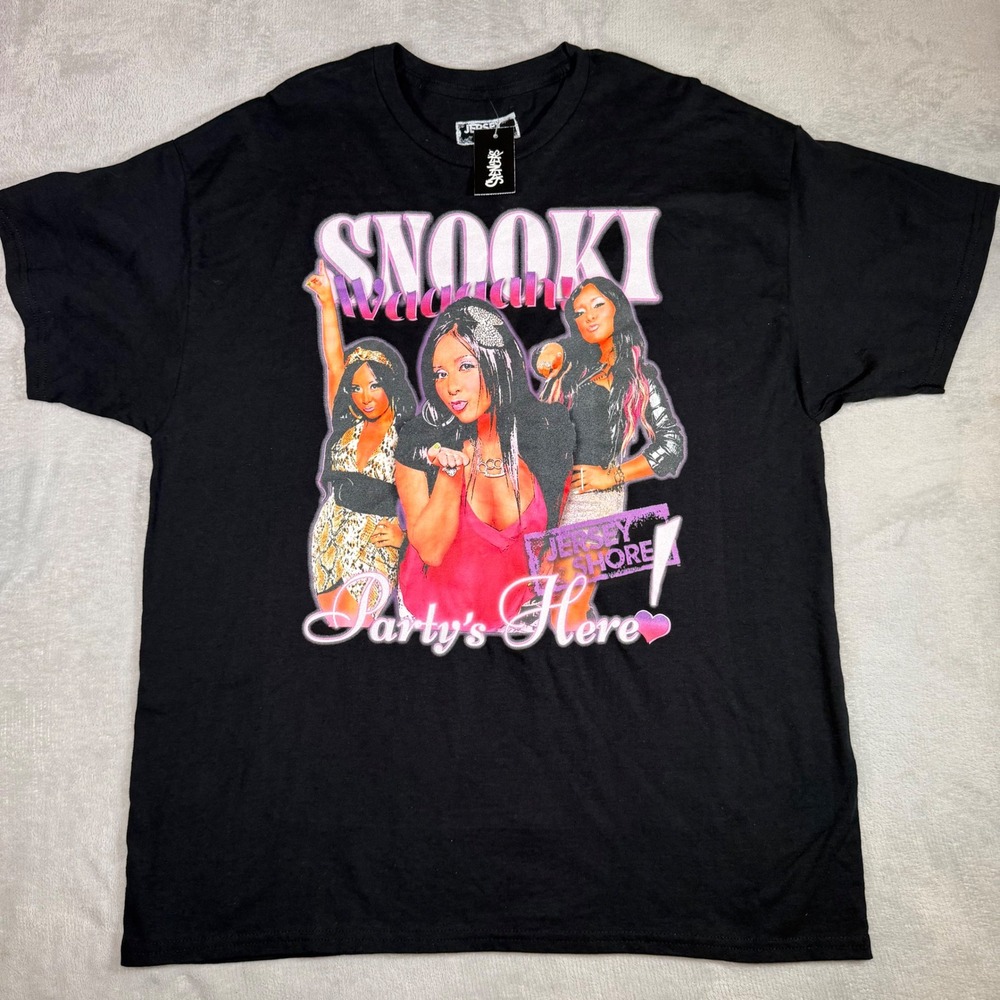 Jersey Shore Snooki Graphic T-Shirt Black XL Ripple Junction Partys Here New